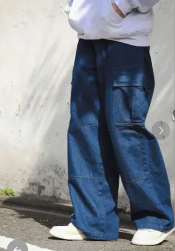 Dickies x BEAMS 별주 더블니 데님 카고 팬츠 XL