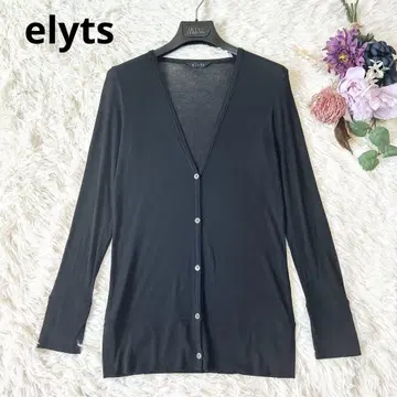 elyts 엘리츠 가디건 얇은 소재 코튼 보일 거즈 블랙 일본제