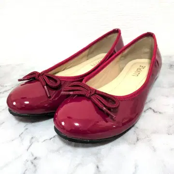 [미사용 새상품] LUXPLE 펌프스 플랫슈즈 빨간색 22.5cm