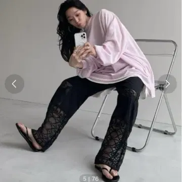wee9s 레이스 팬츠 사이즈 2 블랙