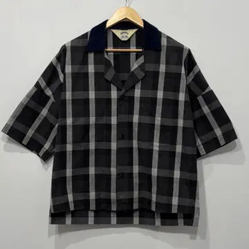 SUNSEA 18ss check fried shrimp 셔츠 3 L