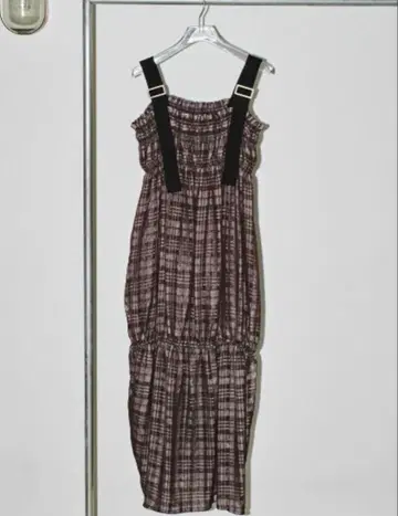 TODAYFUL Strap Jacquard Dress 초코