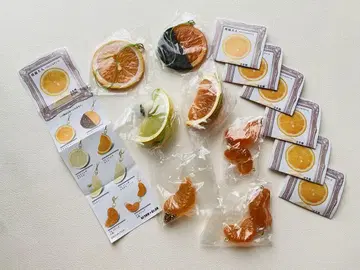 감귤 부인 마스코트&참 가챠가챠 식품 샘플 7세트
