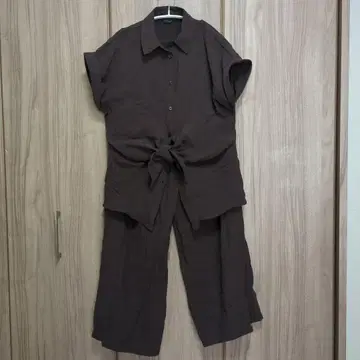 [미사용 새상품] ZARA 고무 허리 밴드 와이드 레그 팬츠 XS