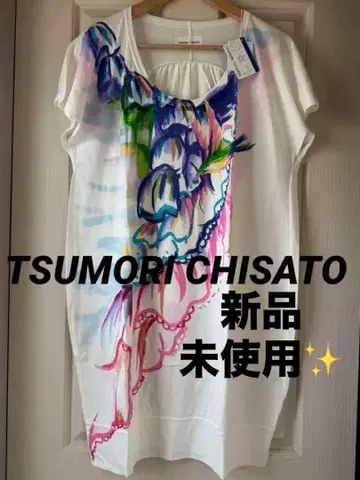 택 포함 새상품 [ TSUMORI CHISATO ] 빅 T셔츠 허밍버드