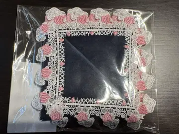 치카자와 레이스 스누피 타월 손수건 네이비