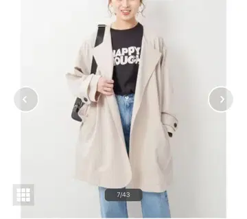 [ 스픽 앤 스팬 ] 최근 새상품 카르제 저지 노카라 하프 코트