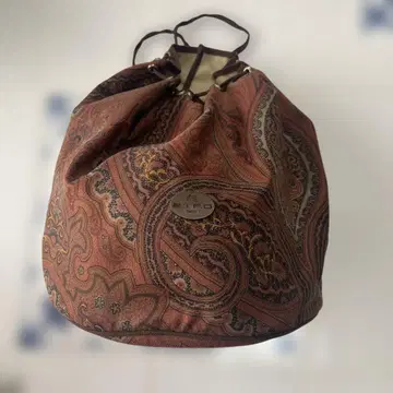 ETRO 페이즐리 무늬 숄더백 밑면 원형, 직경 약 22cm