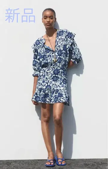 택 포함 새상품! ZARA 자라*플로럴 프린트 원피스 S