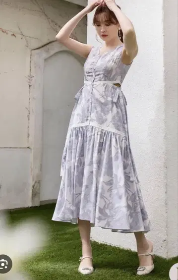 Herlipto Floral Cut-Out Long Dress