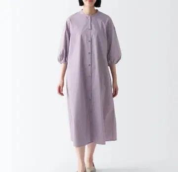 무인양품 잘 마르는 브로드 7부 소매 원피스 XL