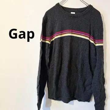 Gap 스웨터 블랙 긴팔 U넥 라인 M