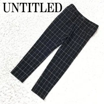 UNTITLED 언타이틀 블록 체크 팬츠 블랙 2 B5479