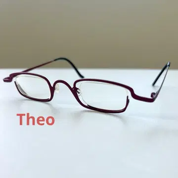 테오 안경 스퀘어 프레임 레드