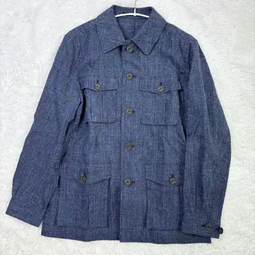 새상품급 Aquascutum 울 린넨 사파리 자켓