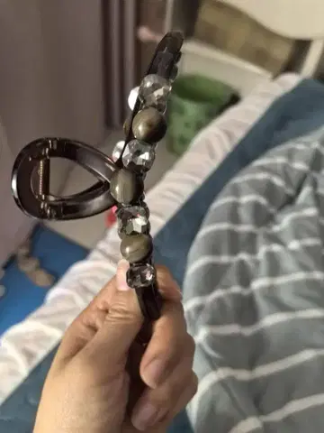다크 브라운 리본형 머리핀