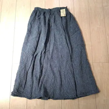 택 포함 미사용 새상품 MUJI 린넨 이지 맥시 스커트