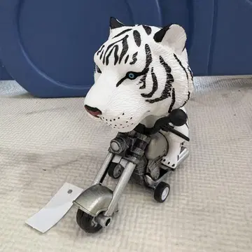 애니멀 라이더 화이트 타이거 동물 바이크 피규어