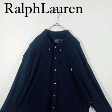 Ralph Lauren 다크 네이비 버튼 다운 셔츠 오버 사이즈