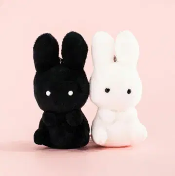 검은 토끼 씨 흰 토끼 씨 봉제 인형 마스코트 스도 하루나 세트