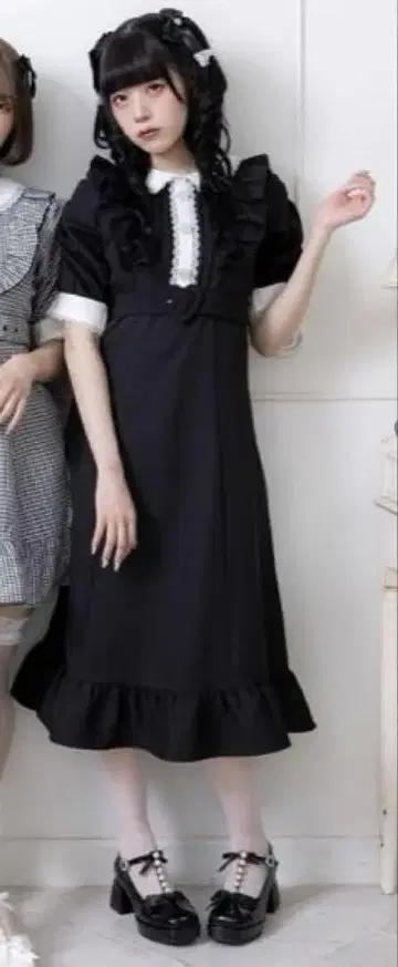 유메텐보 DearMyLove 반짝반짝 비쥬 프릴 애프터눈 티 원피스