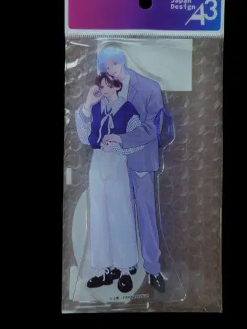 베일 블루와 치자꽃 꽃다발 일러스트 아크릴 스탠드 오미 & 무기