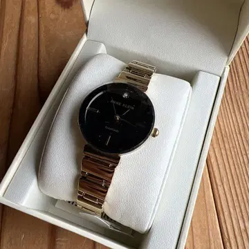 [ 중고품 ] ANNE KLEIN 블랙 골드 손목시계