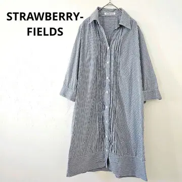 [ STRAWBERRY FIELDS ] 스트라이프 셔츠 원피스 일본제