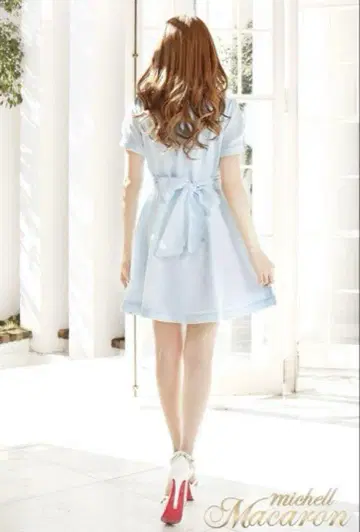 michellMacaron 미셸 마카롱 스카이블루 원피스 비쥬