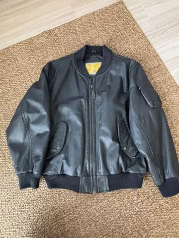 MA-1 타입 플라이트 자켓 소가죽 가죽 자켓 천연 가죽