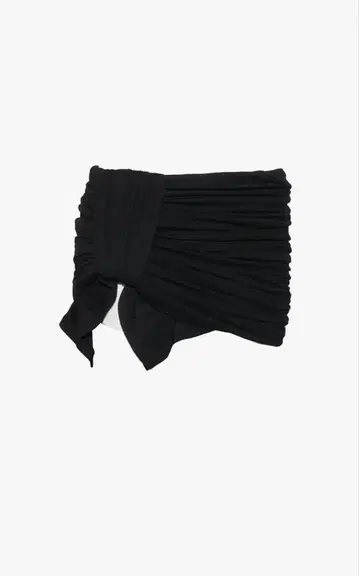 S drape ribbon shorts