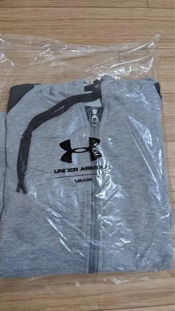 UNDER ARMOUR 그레이 풀 집업 후드티 SM
