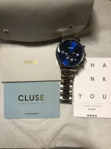 CLUSE 크로노그래프 시계 블루