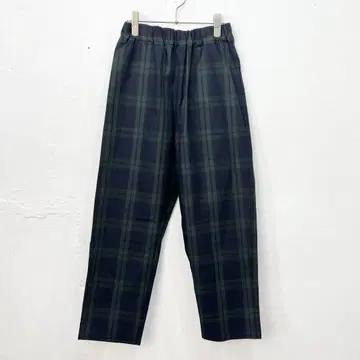 Y100) NARU(나루) 고밀도 개버딘 체크 코지 팬츠