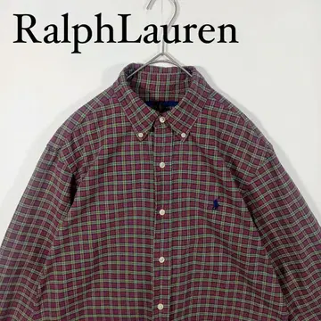 Ralph Lauren 체크 무늬 버튼 다운 긴팔 셔츠 S