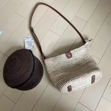 천연 소재 모자 백