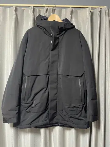 UNIQLO + J 하이브리드 다운 오버사이즈 파카 XL 블랙