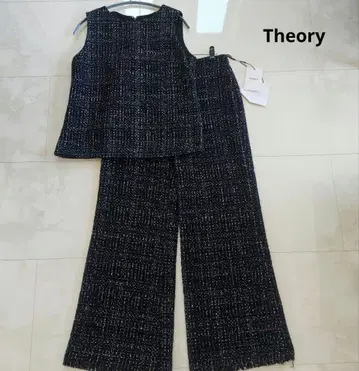 [새상품] Theory 믹스 트위드 와이드 팬츠 베스트