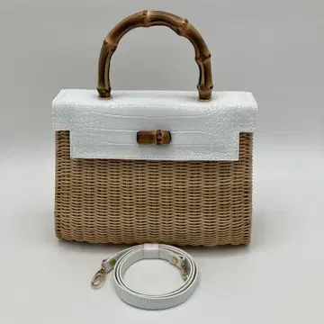 TOMMASO CANDRIA 카고바 숄더백 뱀부 크로코