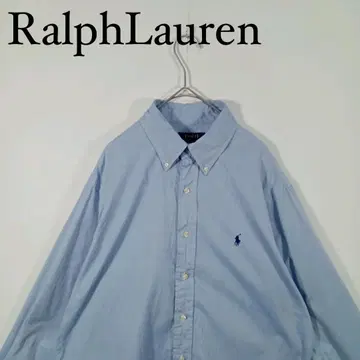 Ralph Lauren 긴팔 버튼 다운 셔츠 라이트 블루 L