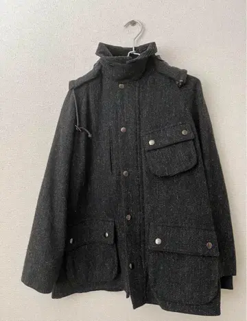 sacai W 지퍼 트위드 후드티 자켓 블루종 archive