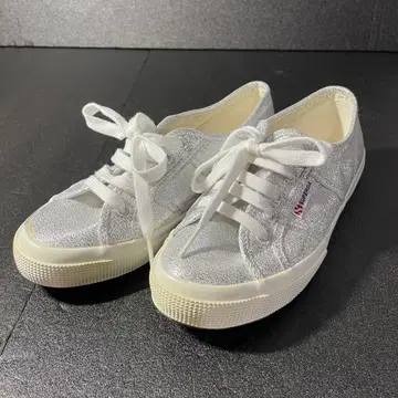 Superga 실버 메탈릭 스니커즈 37 23.5cm
