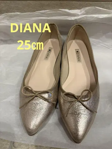 [ 새상품급 ] DIANA 골드 리본 플랫슈즈
