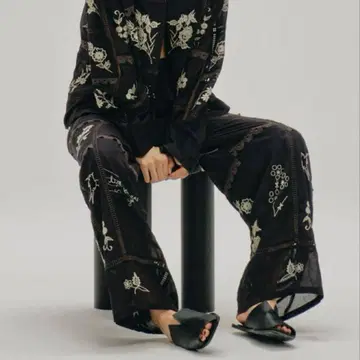 todayful Embroidery Patchwork Trousers