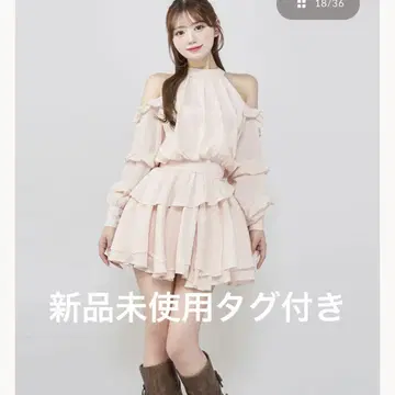 Darich 다리치 볼륨 쉬폰 미니 원피스