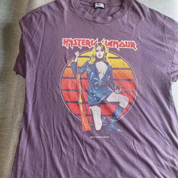 HYSTERIC GLAMOUR 퍼플 티셔츠