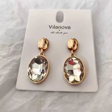Vilanova 골드 크리스탈 귀걸이