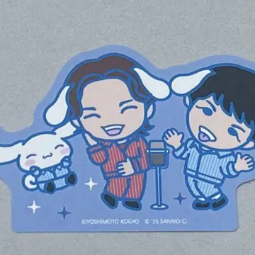 후스야 요시모토 만자이 극장 x 시나모롤 스티커 만게키 시나몬