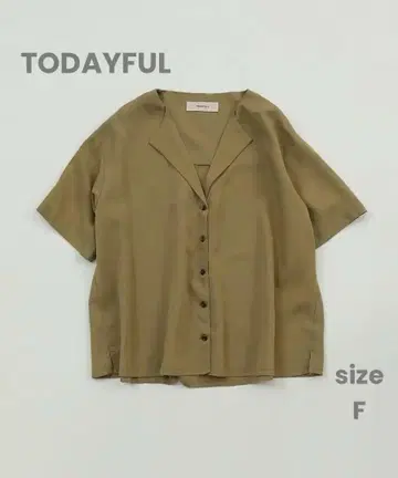 [새상품급] TODAYFUL 칼라리스 러프 셔츠 BEG