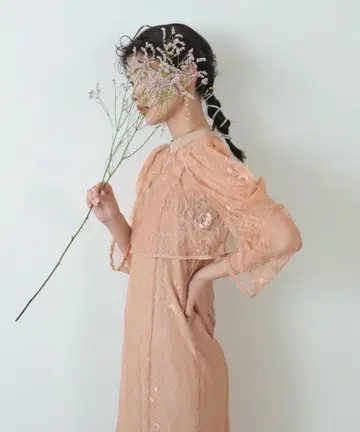 [결혼식] [경사] [레이스 롱 드레스] [컬러 드레스]